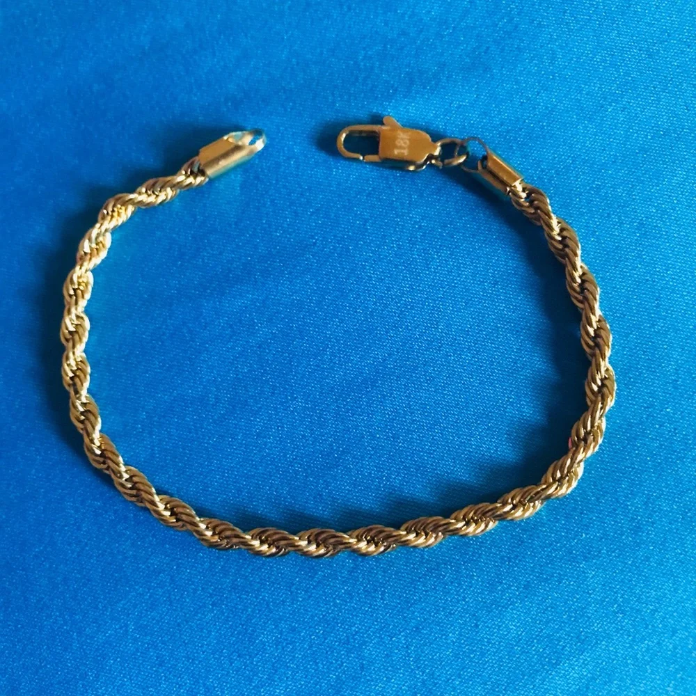 Gold Rope Chain Bracelet